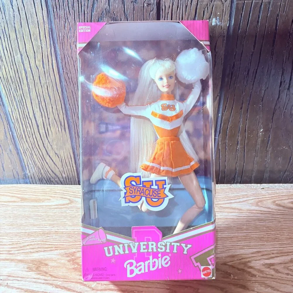 1996 Mattel 19163 Syracuse University cheerleader barbie articulated body blondy